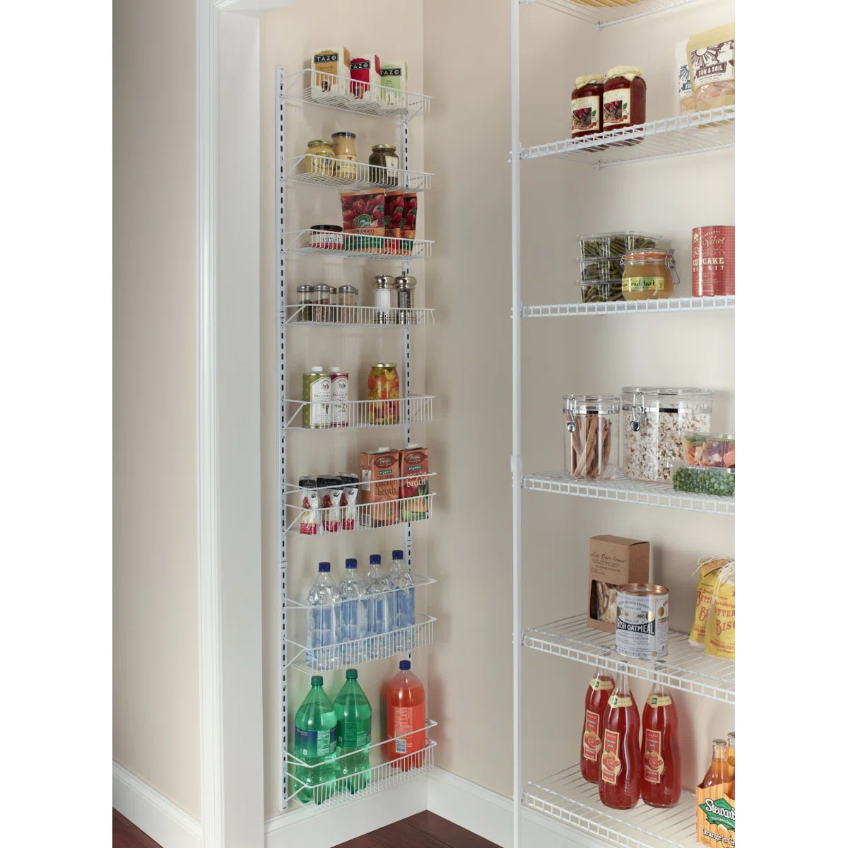 8-Tier White Wire Wall or Door Rack - Image 3