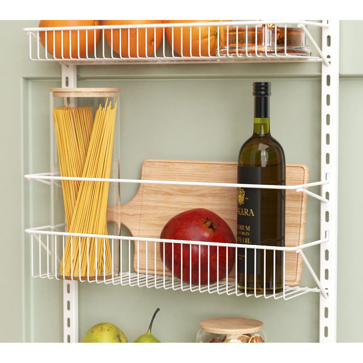 8-Tier White Wire Wall or Door Rack - Image 2