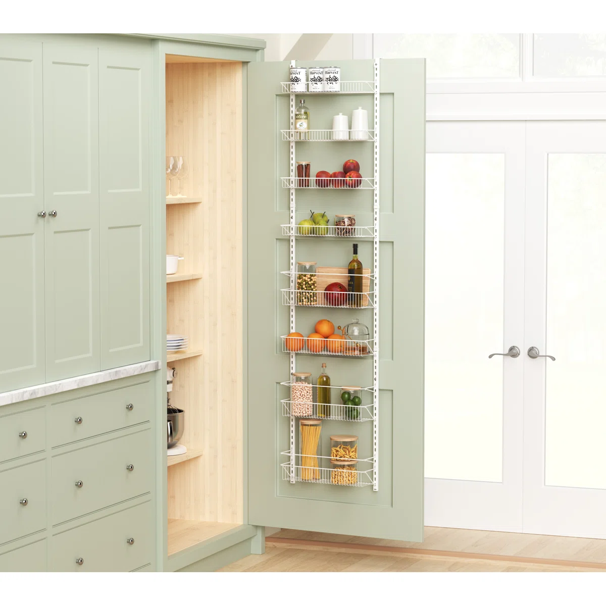 8-Tier White Wire Wall or Door Rack - Image 5